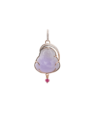 Silvia Kelly - Lecco jewelry - Italian jewelry - Lavender Jade Fotuo Pendant