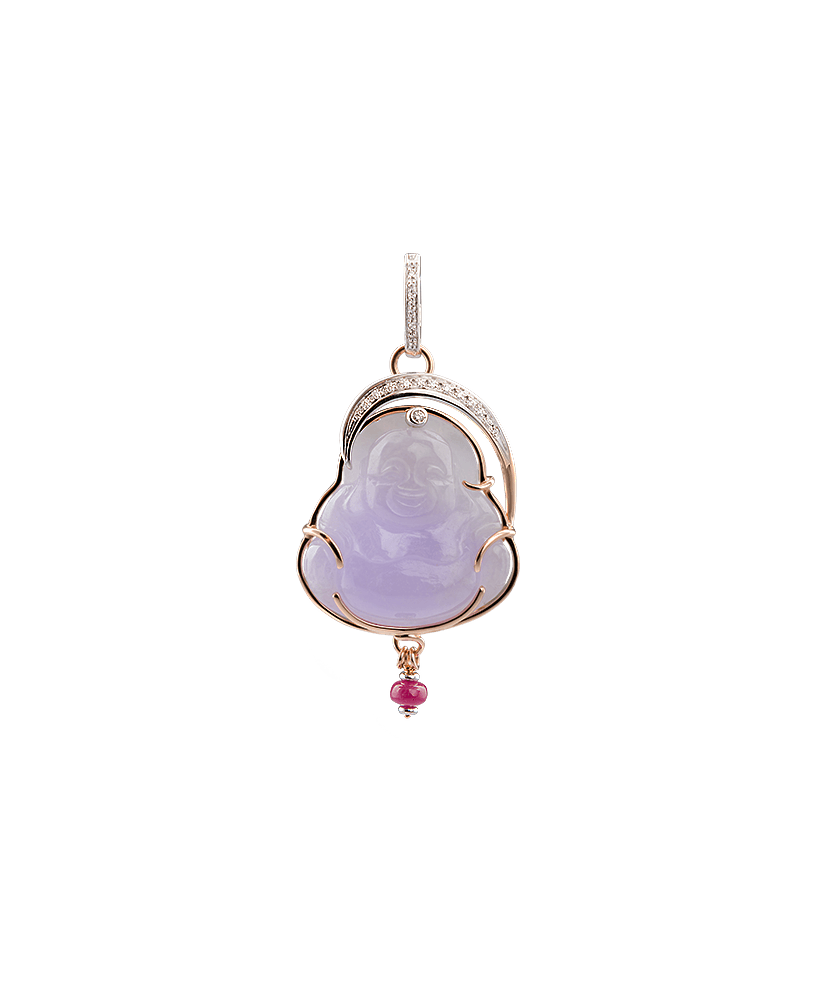 Silvia Kelly - Lecco jewelry - Italian jewelry - Lavender Jade Fotuo Pendant