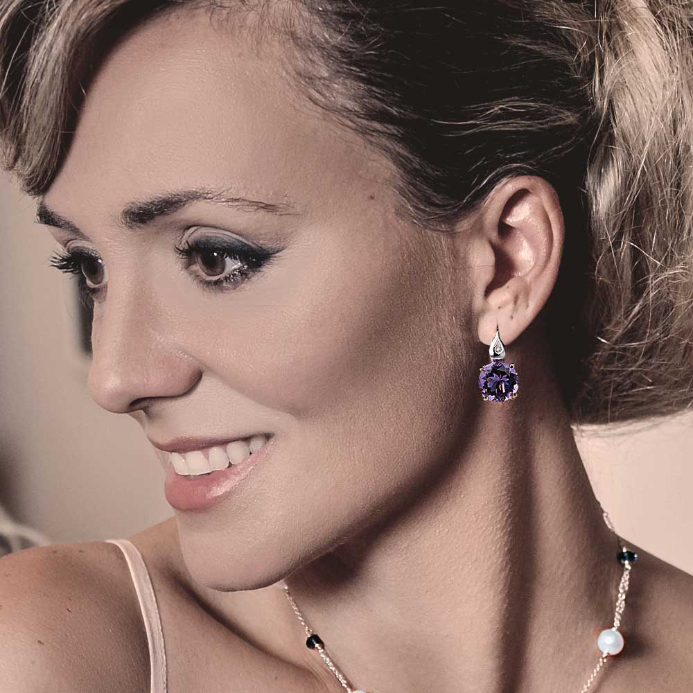 Silvia Kelly - Lecco jewelry - Italian jewelry - London Amethyst Earrings