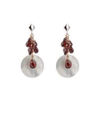 Silvia Kelly - Lecco jewelry - Italian jewelry - Mia Garnet Earrings