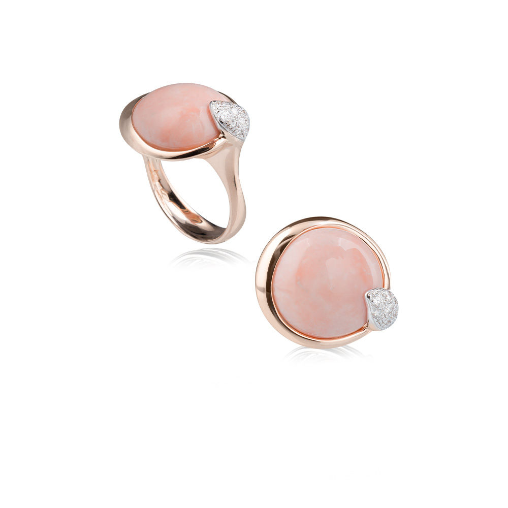 Silvia Kelly Lake Como - Lecco jewelry - Italian jewelry - Lea Corallo Rosa ring