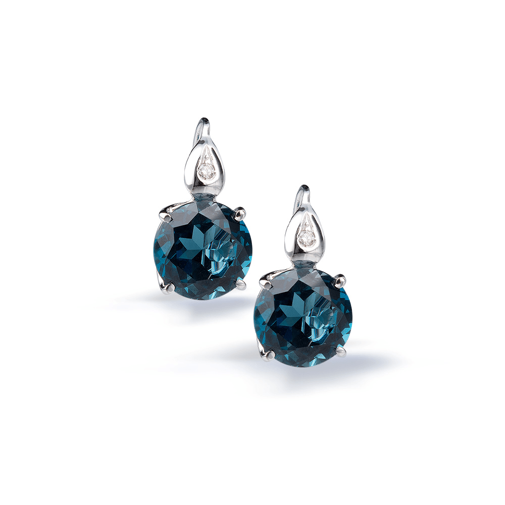 Silvia Kelly Lake Como - Lecco jewelry - Italian jewelry - London Blue Earrings