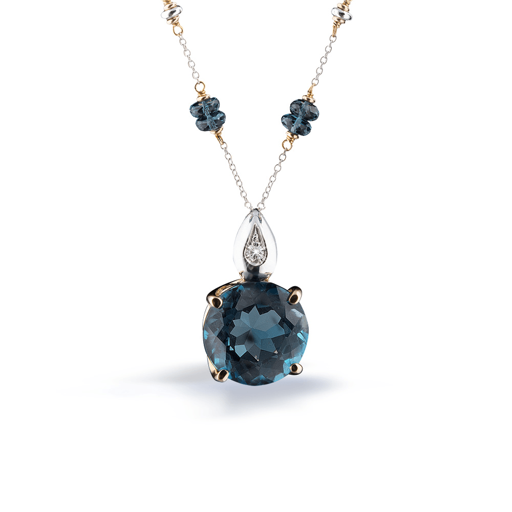 Silvia Kelly Lake Como - Lecco jewelry - Italian jewelry - London Blue Chocker