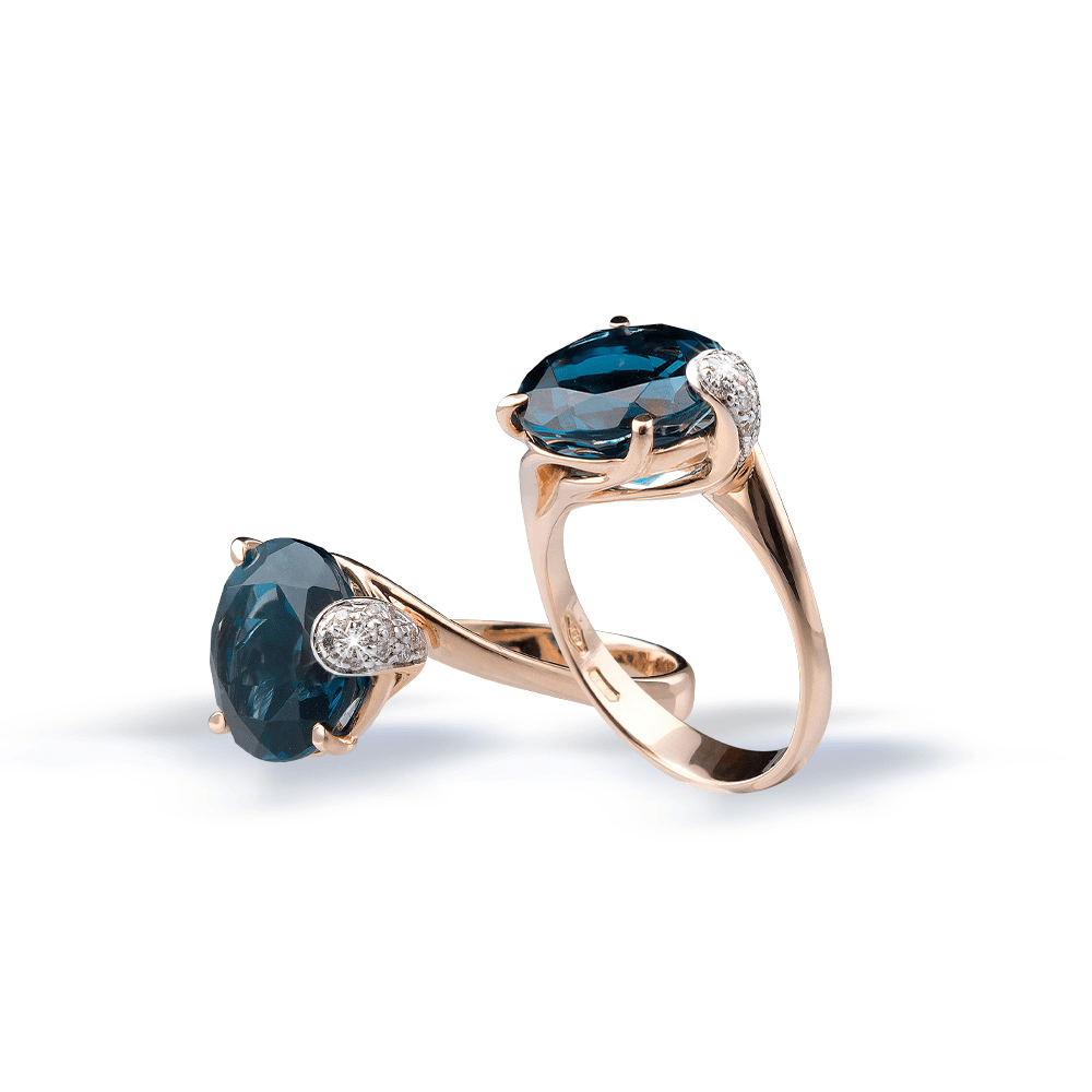 Silvia Kelly Lake Como - Lecco jewelry - Italian jewelry - London Blue Ring