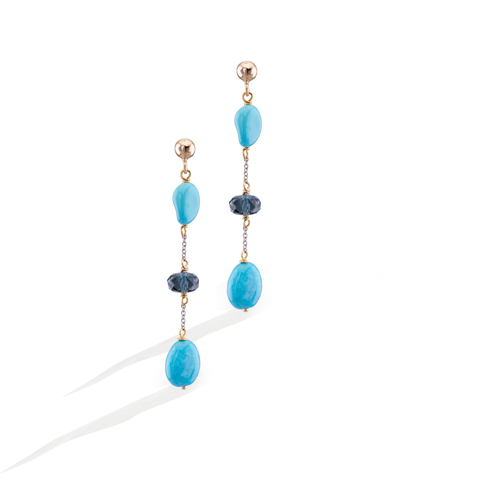 Silvia Kelly - Lecco jewelry - Italian jewelry - Easy turquoise earrings