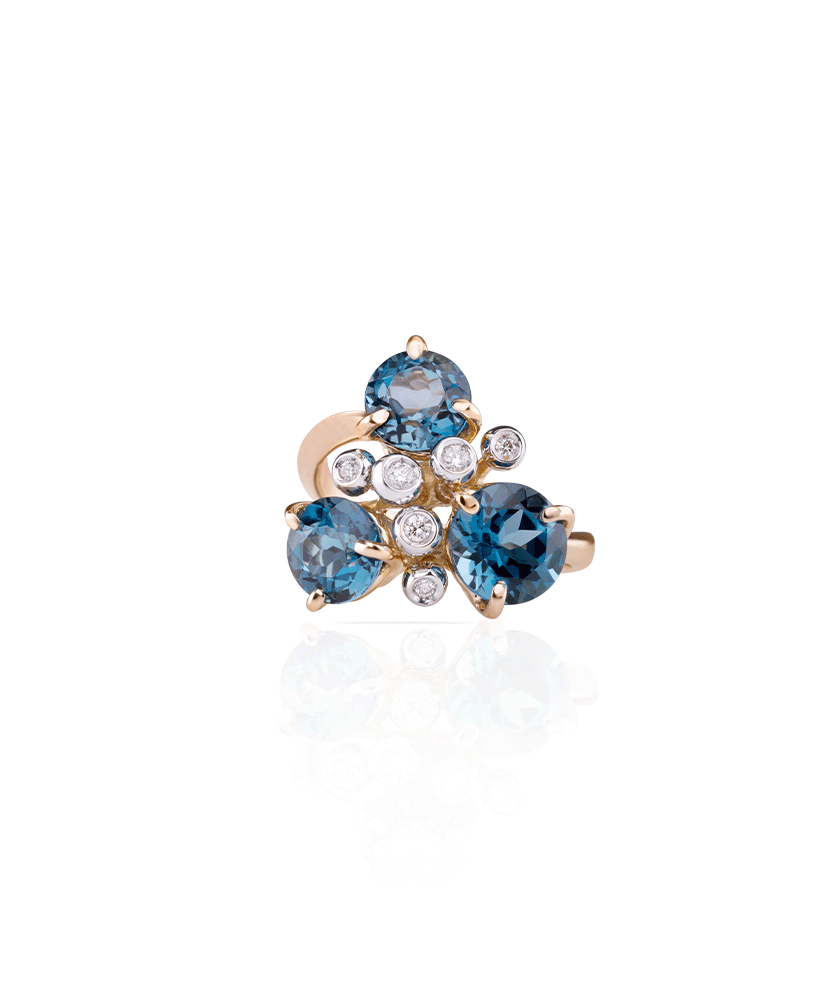 Silvia Kelly Lake Como - Lecco jewelry - Italian jewelry - London Tre Blue Ring