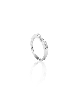 Meg ring in 18k white gold, diamonds, Silvia Kelly jewelry, Lake Como