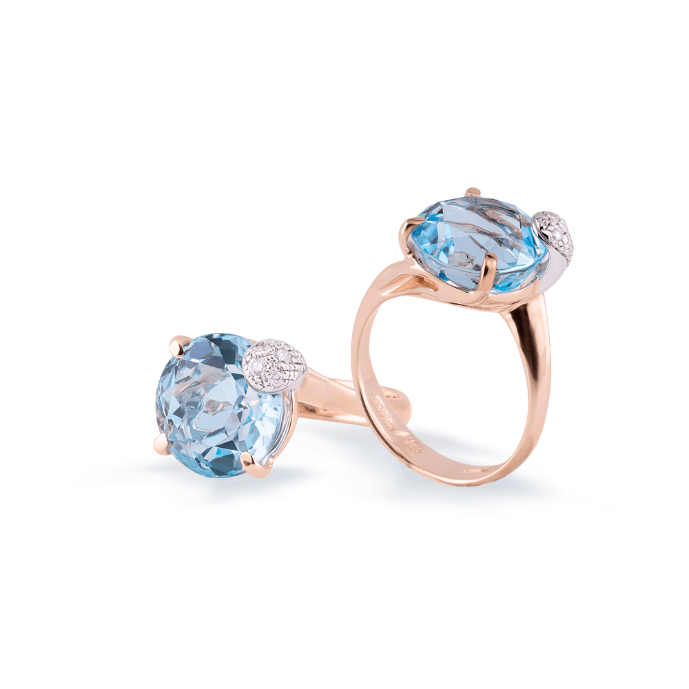 Silvia Kelly Lake Como - Lecco jewelry - Italian jewelry - London Light Blue Ring