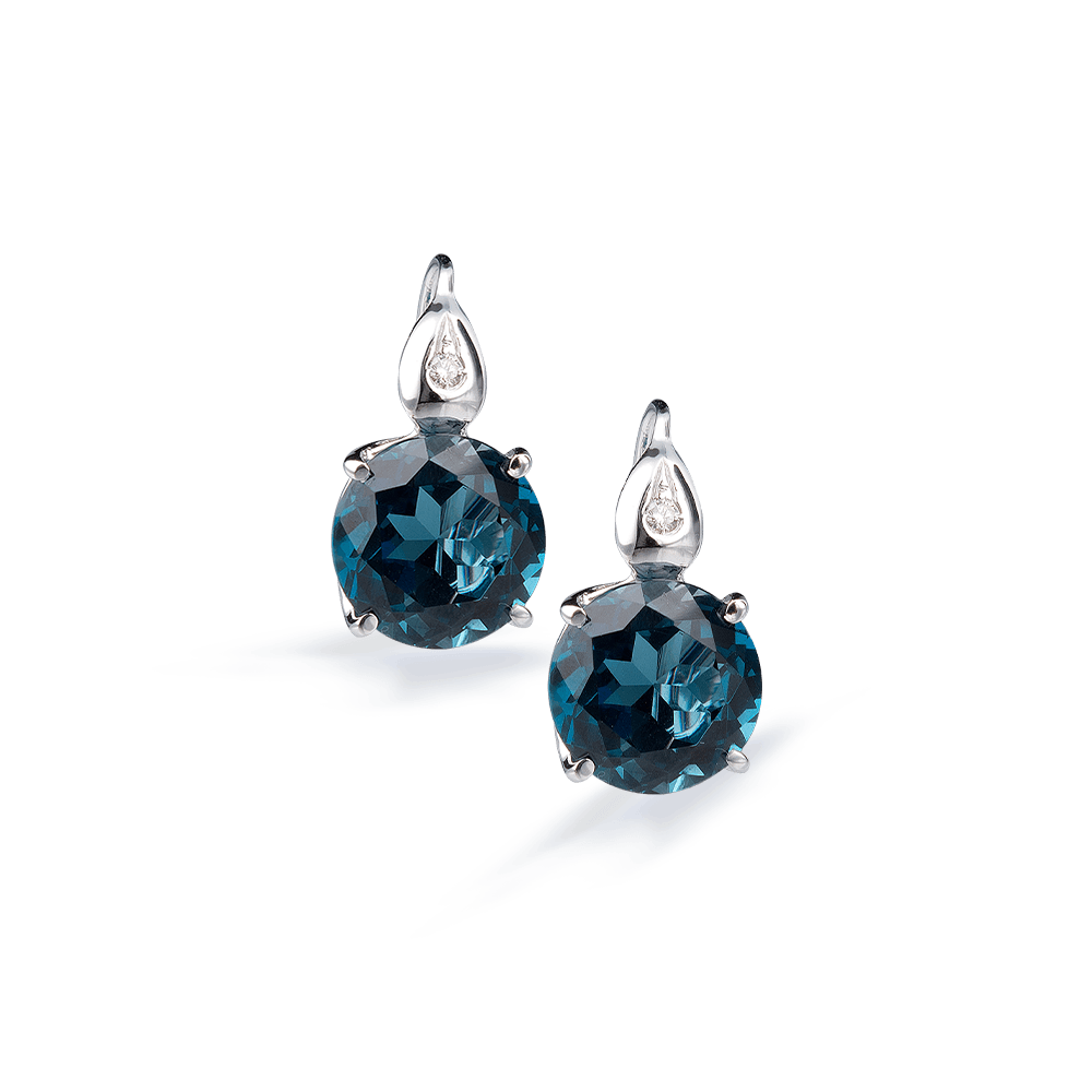 Silvia Kelly Lake Como - Lecco jewelry - Italian jewelry - London Blue Earrings