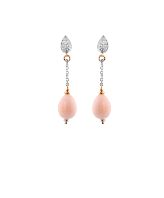 Silvia Kelly - Lecco jewelry - Italian jewelry - Gocce Rosa Earrings